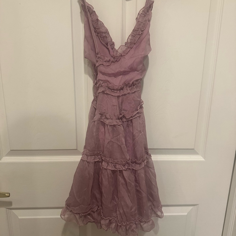 Mauve Ruffle Dress - Picture 2 of 3